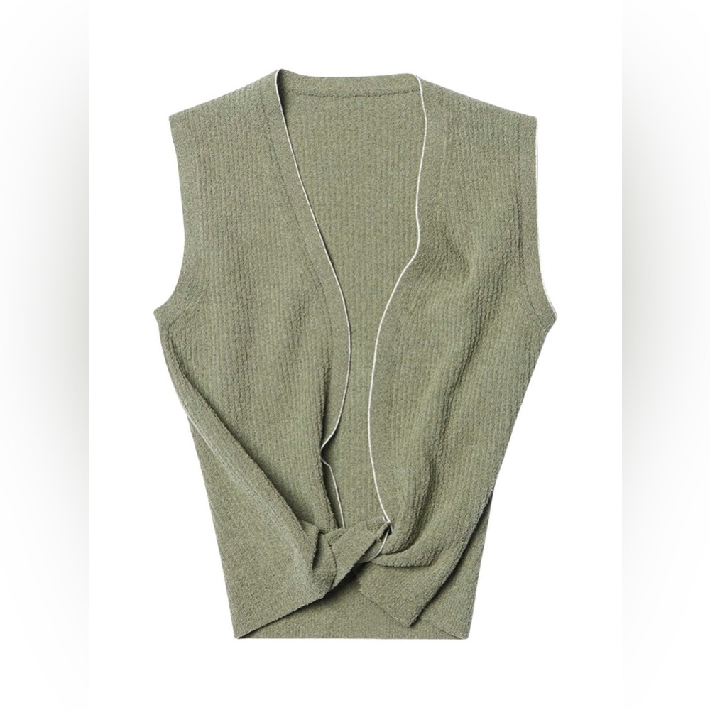 Jacquemus Le Haut Noue Twist Top - Light Khaki, size 36